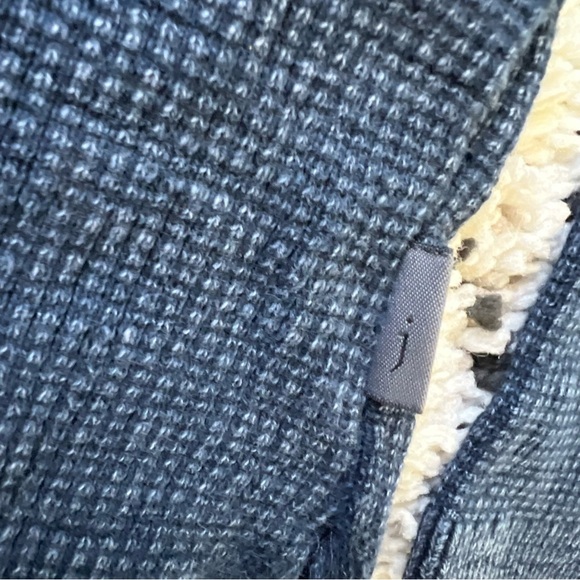 John Varvatos Waffle Henley Navy Blue Distressed Faded Long Sleeve Men’s Large - Picture 7 of 15